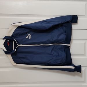 Men's Puma zip up jacket. Blue & white. XL